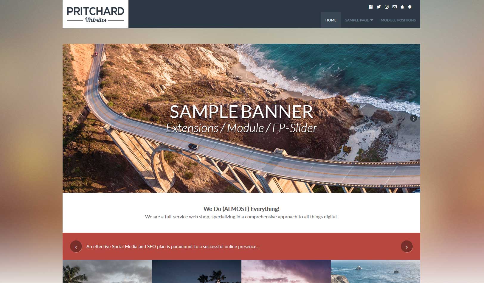 One of Our Customized Website Templates